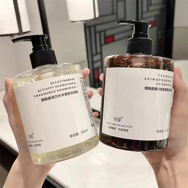 ✅爆款烟酰胺香氛沐浴露香水持久留香全身500ml大容量男女通用柔顺