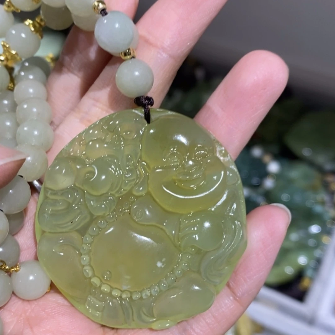 【闪购商品】蛇纹石玉颈饰合金