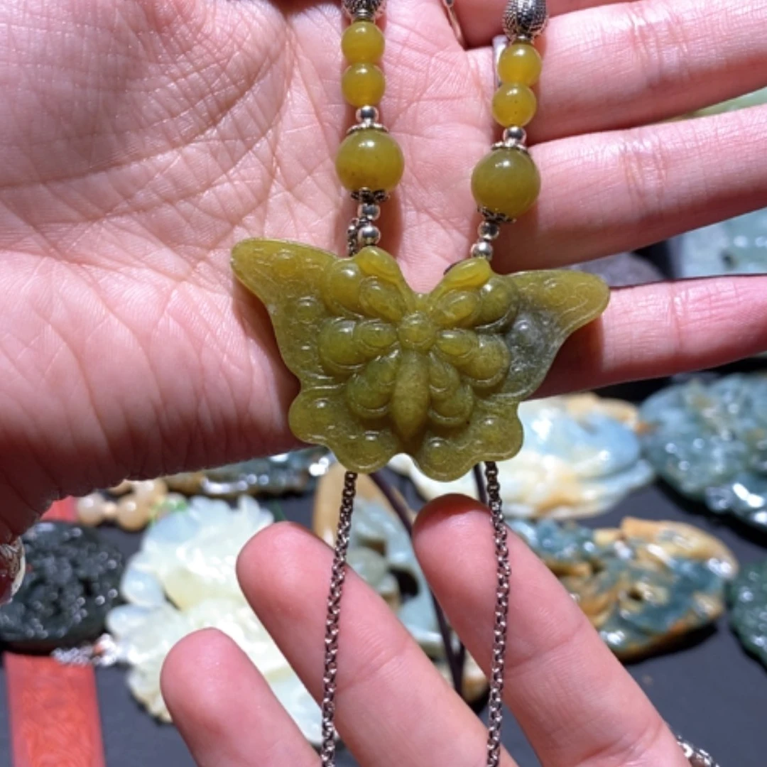 【闪购商品】蛇纹石玉颈饰合金