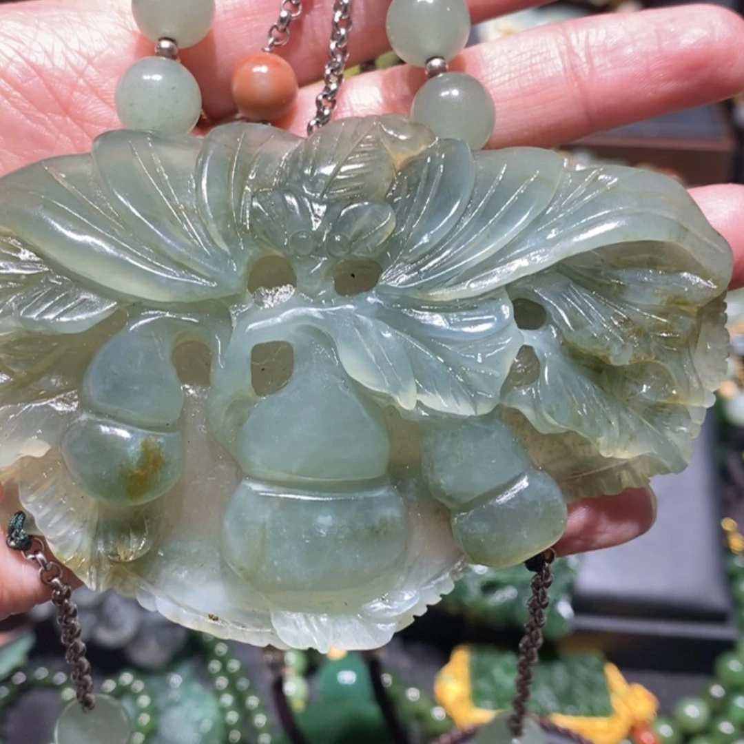 【闪购商品】蛇纹石玉颈饰合金
