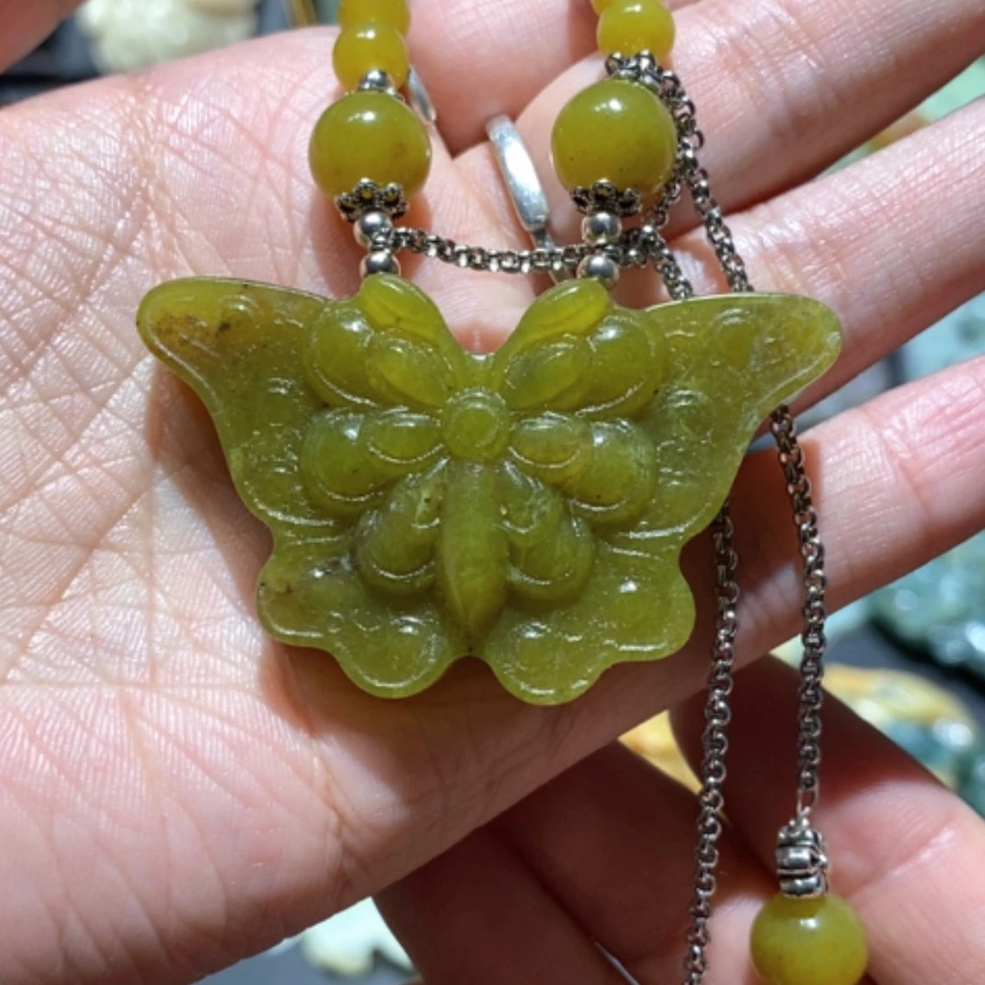 【闪购商品】蛇纹石玉颈饰合金