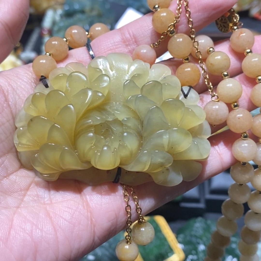 【闪购商品】蛇纹石玉颈饰合金