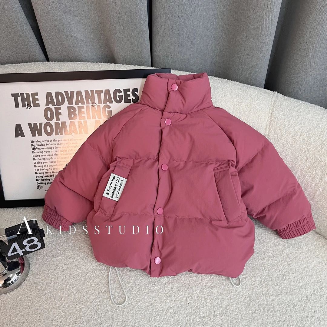 现货【文文妈】冬季新款儿童粉色羽绒服韩版洋气保暖时尚百搭潮1007