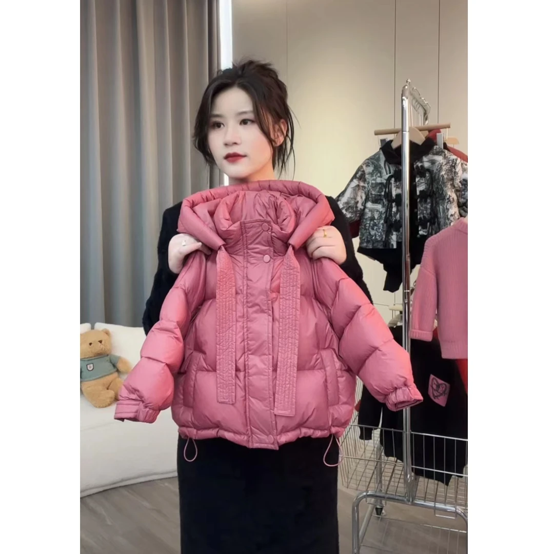 【文文妈】2023冬季新款儿童羽绒服时尚连帽加厚保暖韩版90白鸭绒