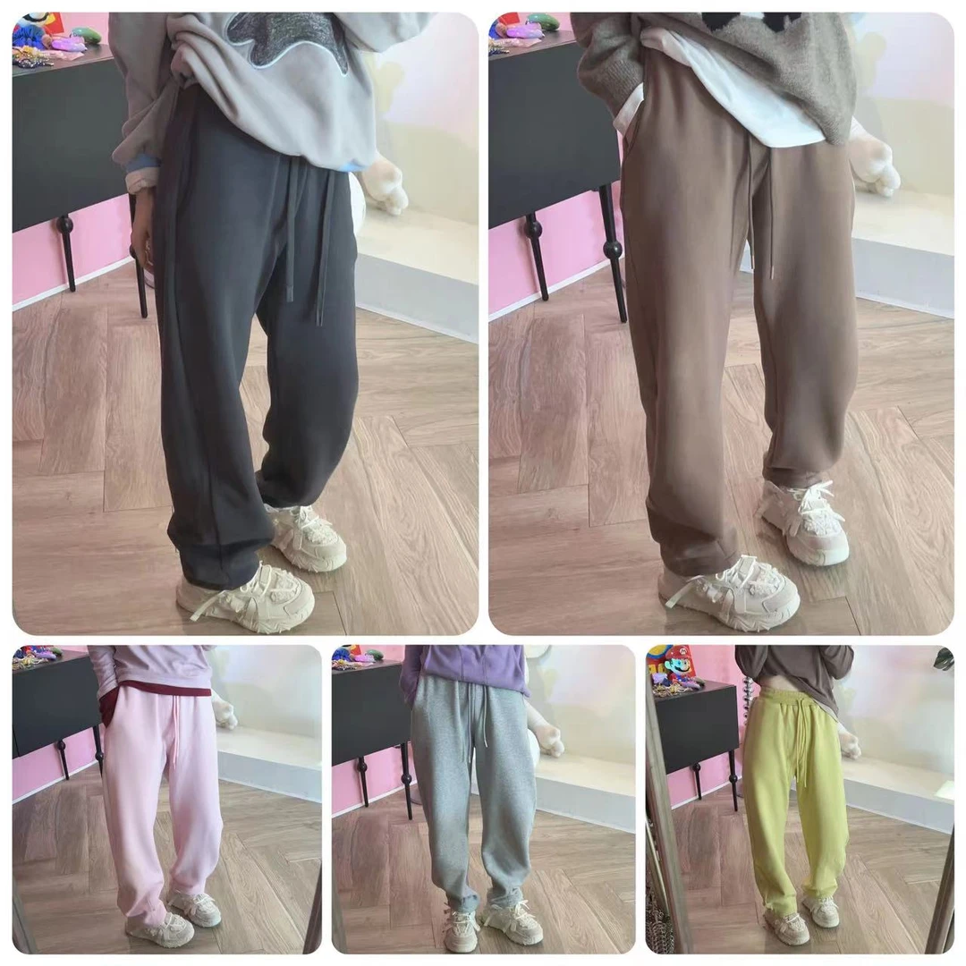 Apr.【香蕉裤】斜纹一体绒保暖高腰显瘦显高窄裤脚香蕉裤宽松时尚