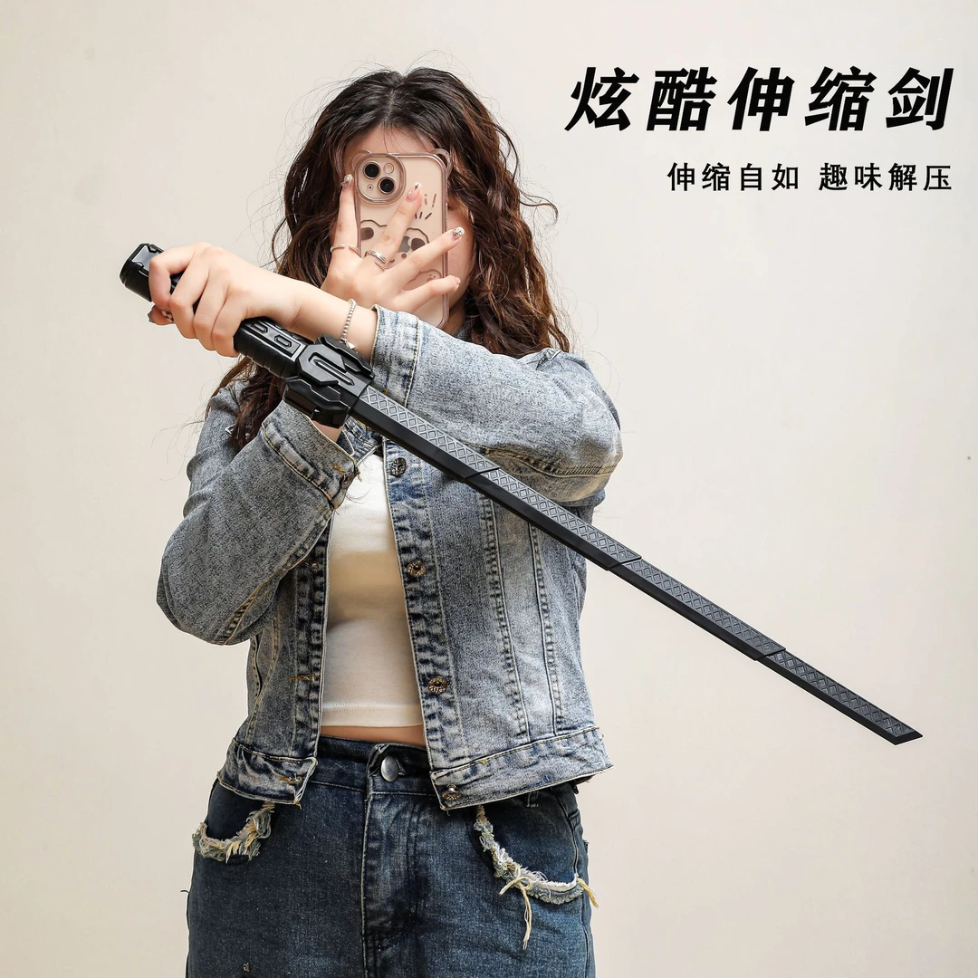 3d打印伸缩唐横剑伸缩剑手工螺纹玩具回弹正品科技感