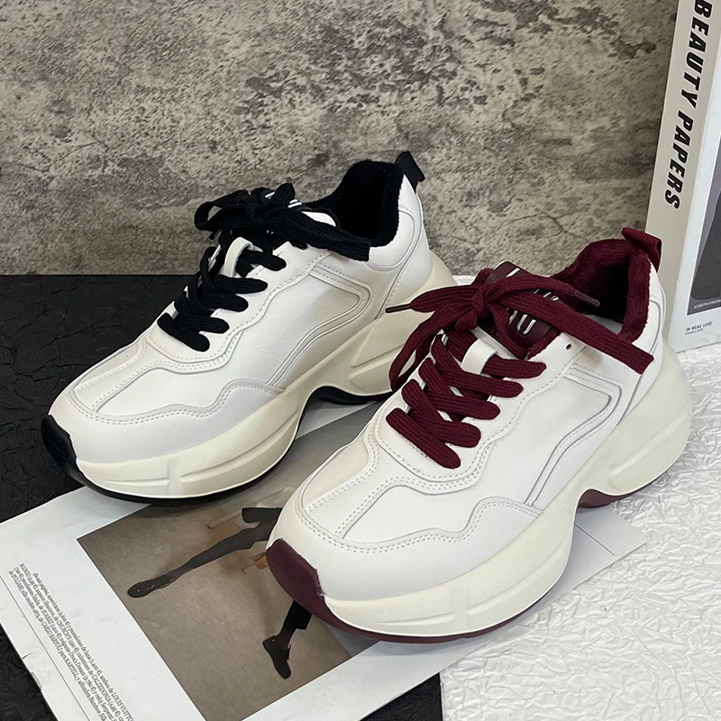 【陪陪专属价】1656-11秋冬新款厚底老爹鞋时尚舒适休闲运动鞋