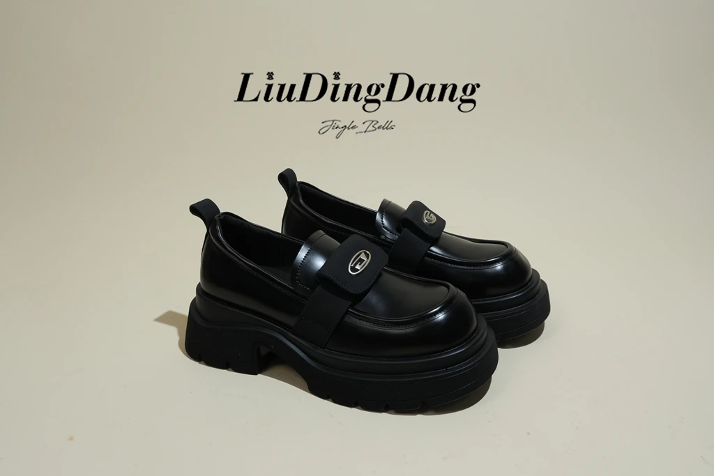 【刘叮当女鞋】4257-03  英伦厚底圆头女鞋休闲时尚乐福鞋