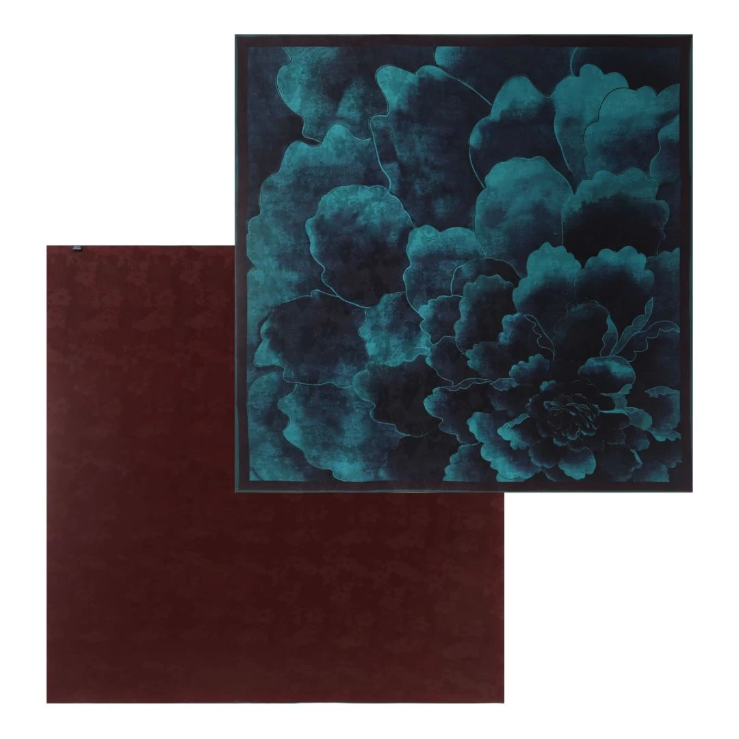 【只此青绿】香韵纱 花萝 提花 镂空 135*135方巾