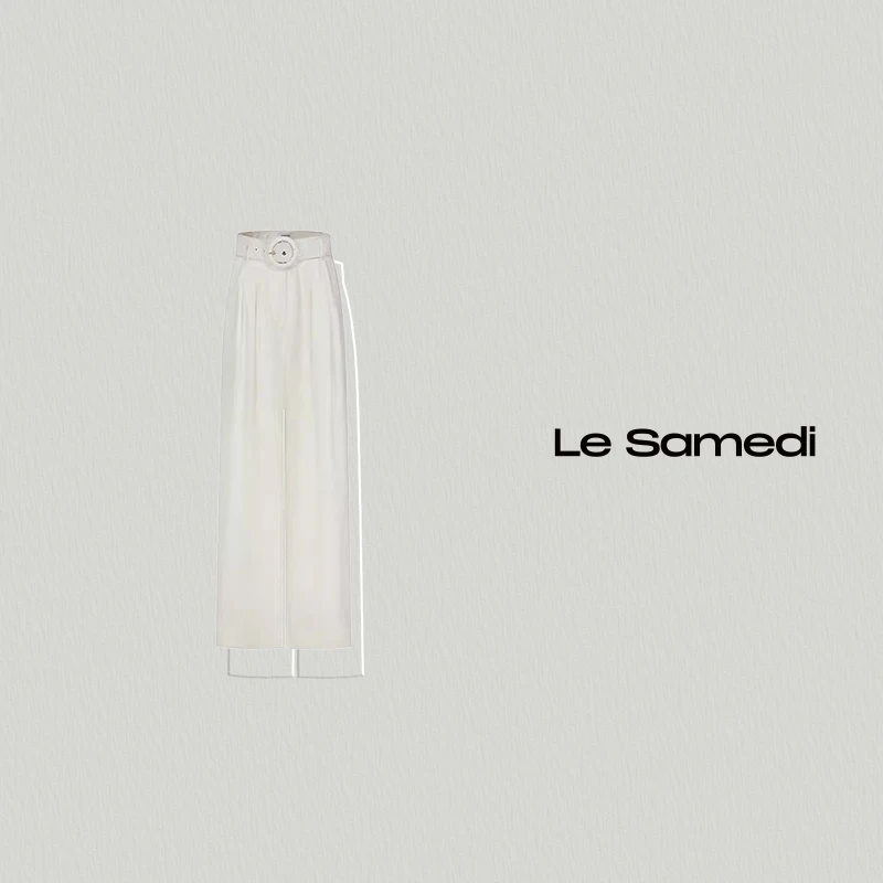 Le Samedi南法阳光 慵懒老钱独家风 高及空气感亚麻阔腿裤
