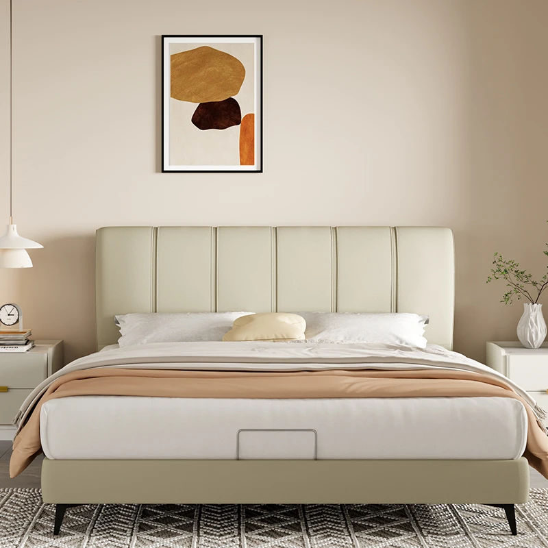 顾家家居KUKAHOME主次卧三防猫爪皮钢琴键靠包卷装排骨架DS9152B