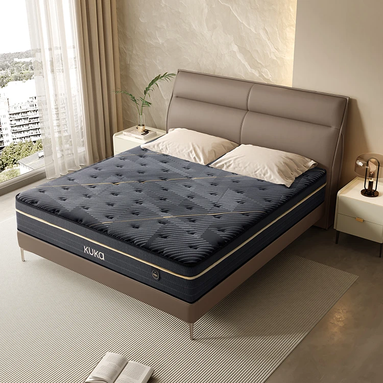 顾家家居KUKAHOME乳胶独袋三区弹簧撑腰黑金床垫M1218