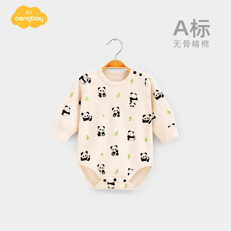 Aengbay包屁衣秋冬保暖内衣新生儿哈衣爬服婴儿连体衣宝宝睡衣冬