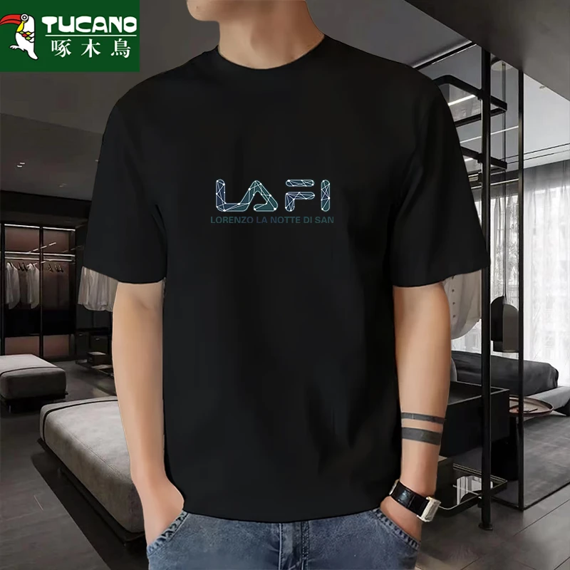 啄木鸟2025夏新款纯棉短袖t恤男士潮流百搭宽松休闲半袖上衣t外套