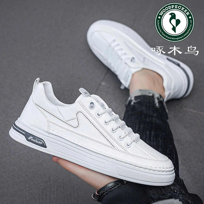啄木鸟 小白鞋男士夏季百搭潮流透气运动低帮休闲板鞋时尚潮鞋男