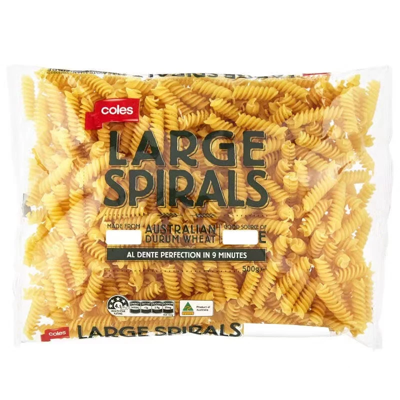【2包】澳洲Coles客澳市螺旋意面500g家用方便意大利面