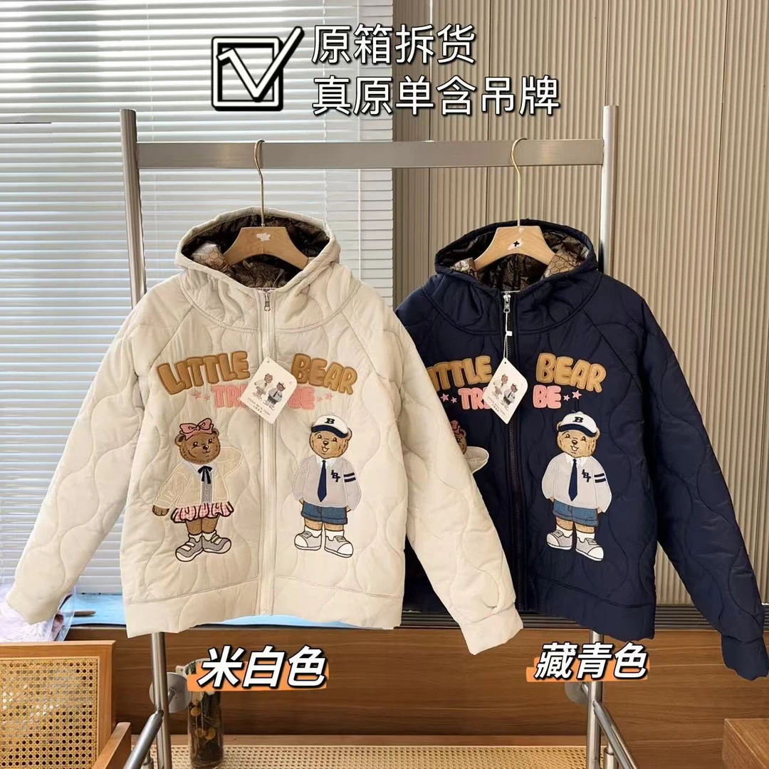 镶嵌刺绣 加厚小熊部落【黑金】棒球服外套 加厚宽松冬季 刺绣 9101