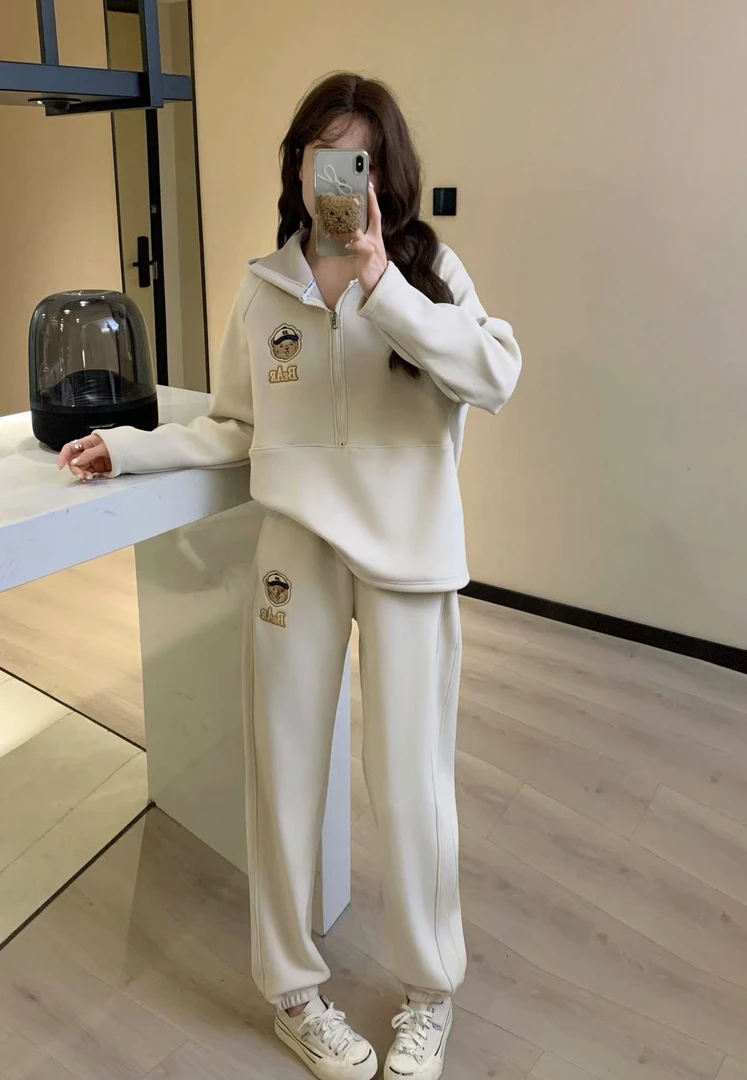 2025新款 小熊部落 卫衣+卫裤套装 融合刺绣9056