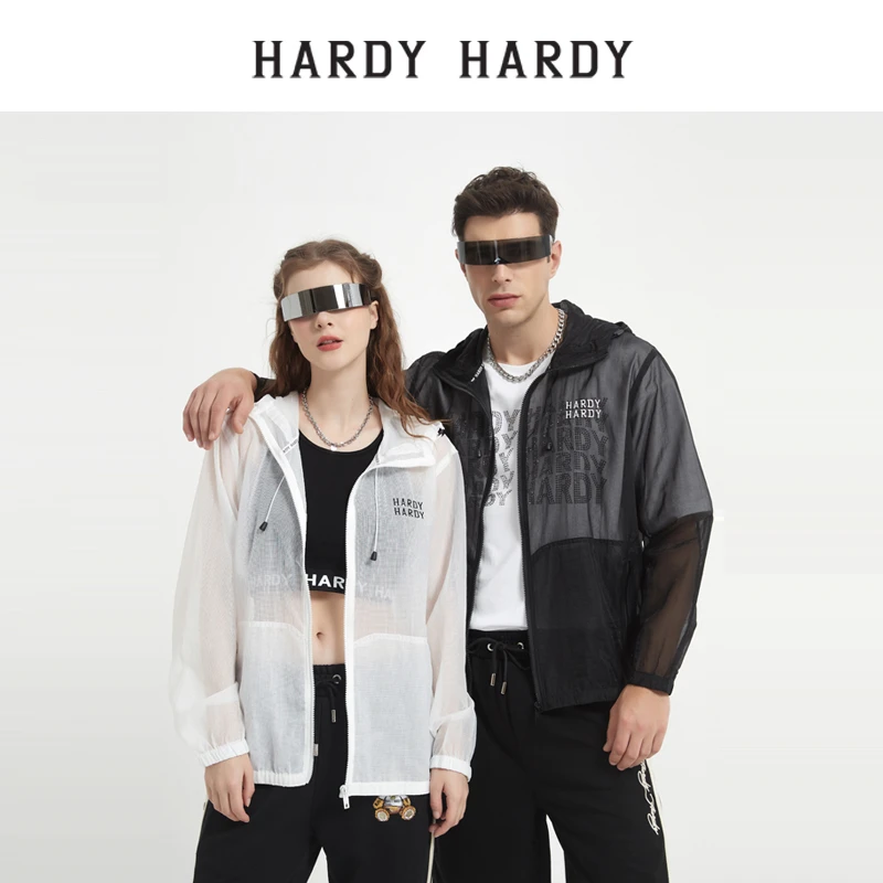 HARDY HARDY2024新款骷髅头休闲连帽夹克外套男女同款皮肤衣DB