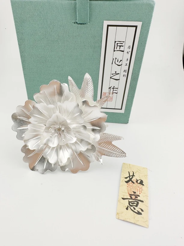 足银银制品 足银银花簪，民族风，主播推荐