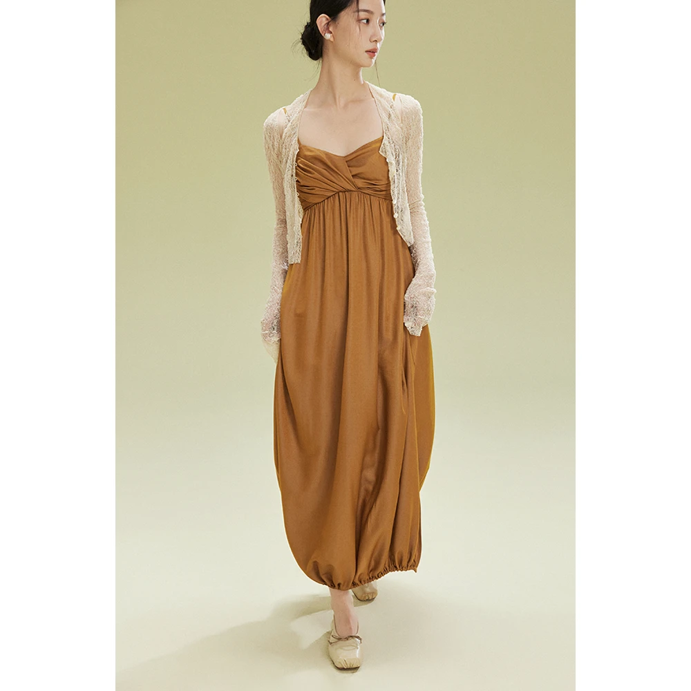 MURMUR MIMI 24SS 设计师品牌 扭结鼓型吊带裙