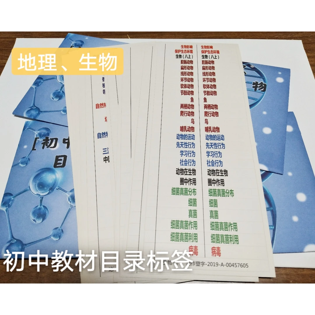 【目录标签】初中教材目录标签地理·生物/历史·道法人教版