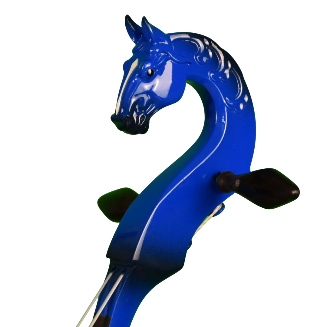 骏马乐器品牌宝蓝色提琴款马头琴 内蒙古高能感厂家缺角马头琴