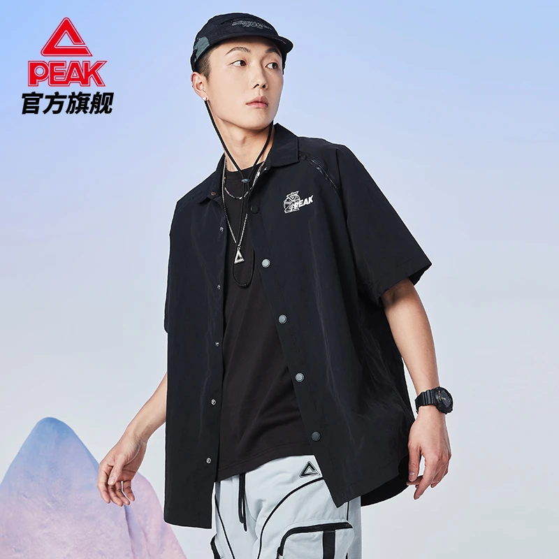 男士山行系列宽松休闲梭织外套潮流时尚短袖衬衫DF222031