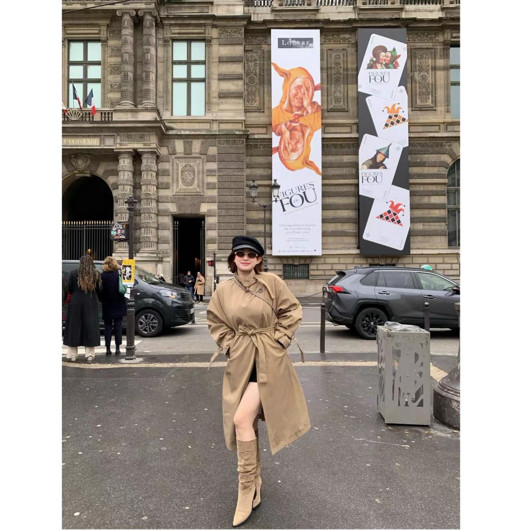 【Vtg卡其色羽绒内胆!!!·“卢浮宫风衣”】90白鸭绒Z244YS0018