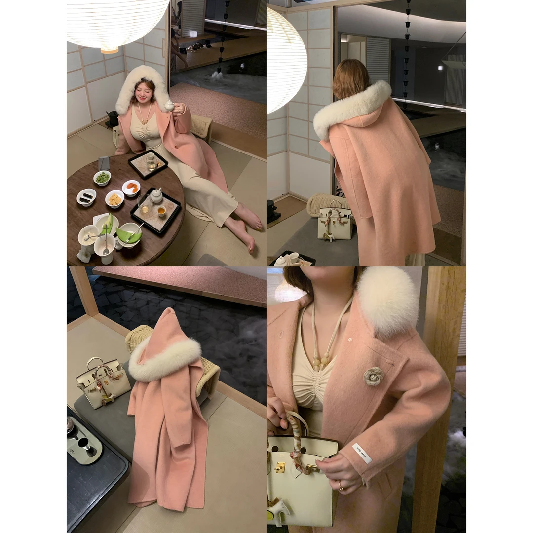 !!!【独家定染显白西柚!!!·“芝芝柚”】毛呢外套Z244NS0017