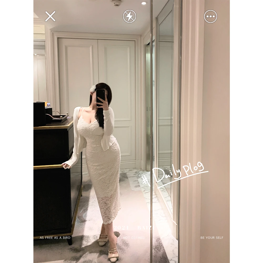 【波浪蕾丝!!·“纯欲小白花”】连衣裙Z241AP1760/Z241VP1800