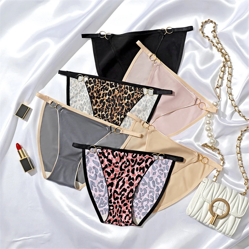 8字环冰丝内裤女无痕抗菌纯棉桑蚕丝裆性感大码薄款透气女生短裤