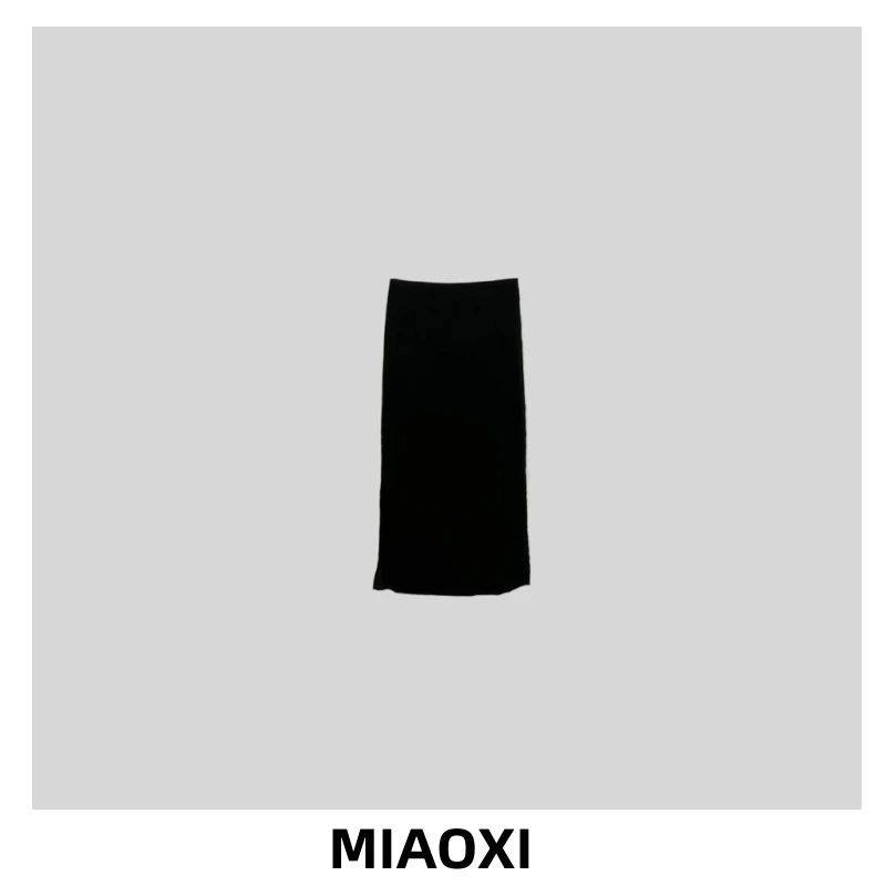 Y0804  【妙兮服饰春季新款女装】黑色百搭显瘦减龄丝绒半身裙