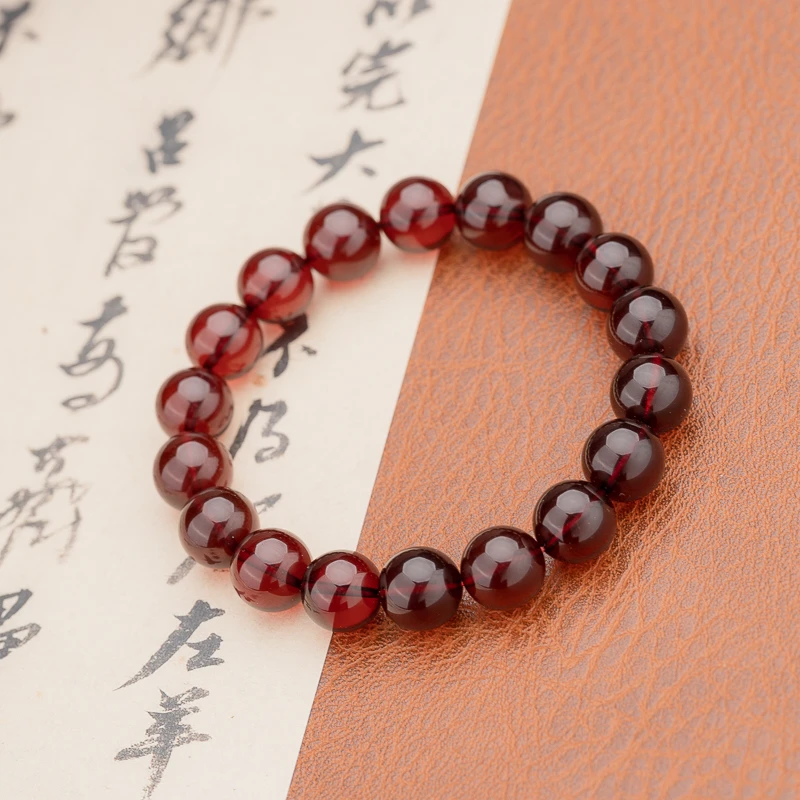 木欣欣 血珀10mm18颗单圈手串经典圆珠天然手链轻奢小众男女配饰