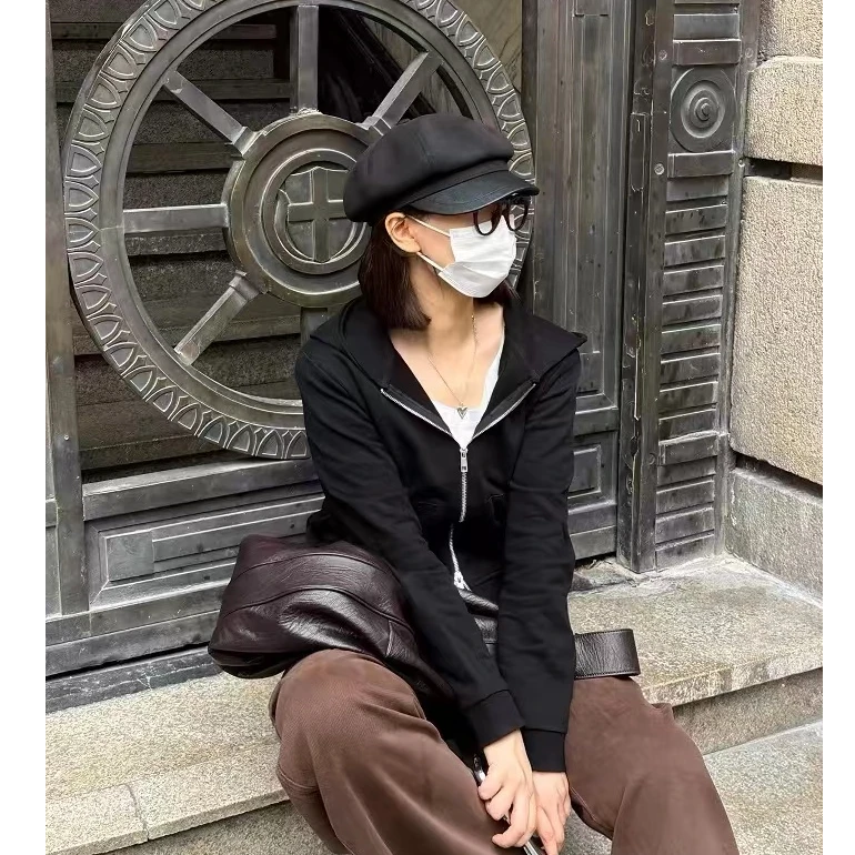 【蜜爷家】春款连帽双拉链外套1681#