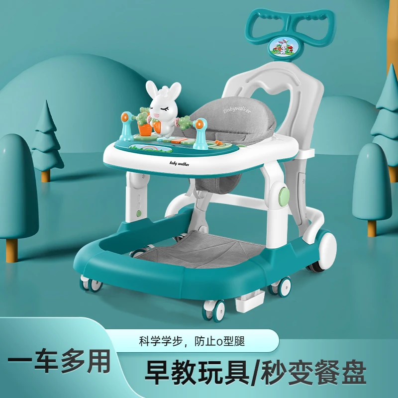 50婴儿学步车防侧翻防O型腿带推把音乐6-18个月男女宝助步学行车