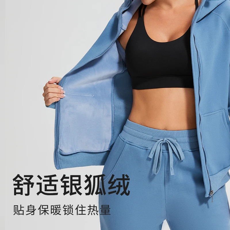 VANSYDICAL/范斯蒂克【加绒保暖】秋冬显瘦银狐绒保暖加厚连帽外套