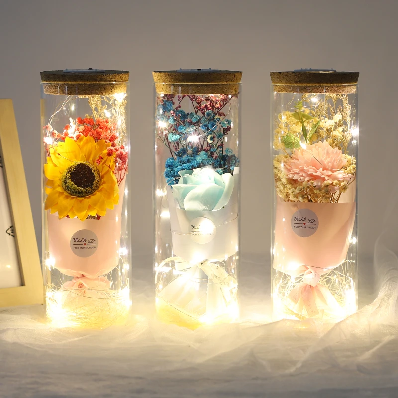 教师节礼物创意实用摆件许愿瓶仿真花向日葵花束送小学幼儿园老师