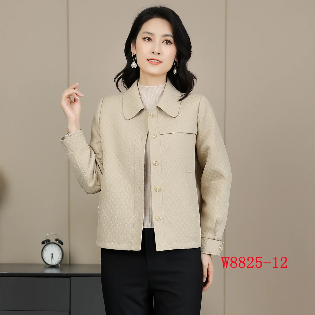 锦依罗复合压花面料时髦短外套时尚洋气妈妈装小香风休闲宽松上衣