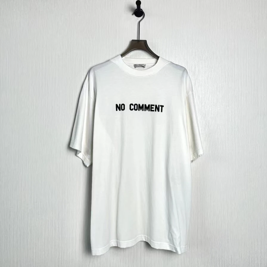 巴黎世家 22SS 白色logo短袖 XS码/99新/公价6500