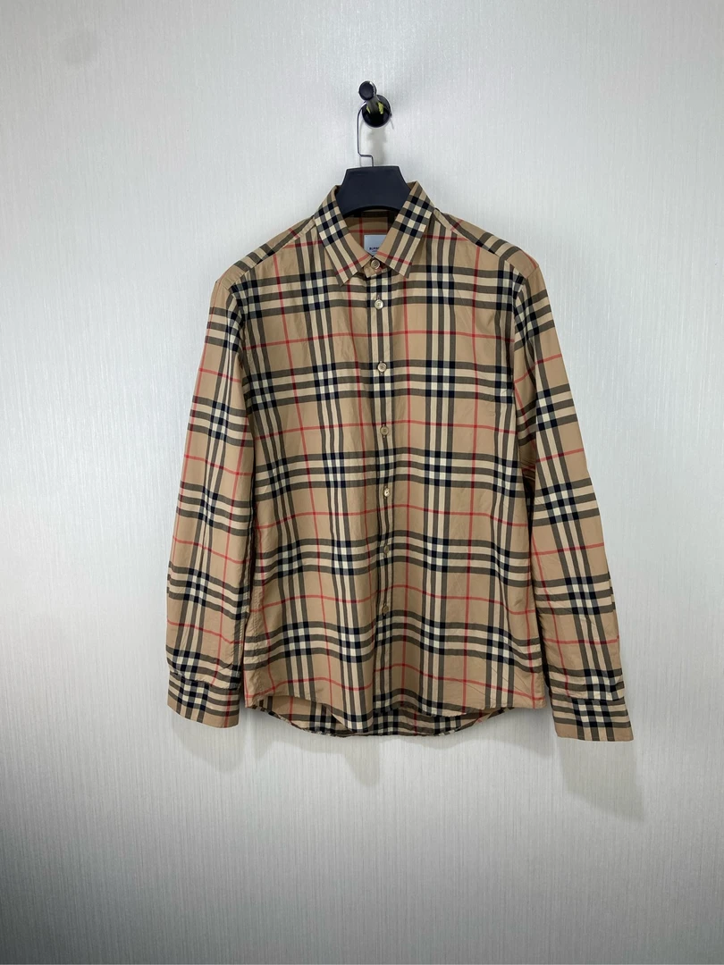 99新 BURBERRY/博柏利 男/M码/长袖格纹衬衫/6600