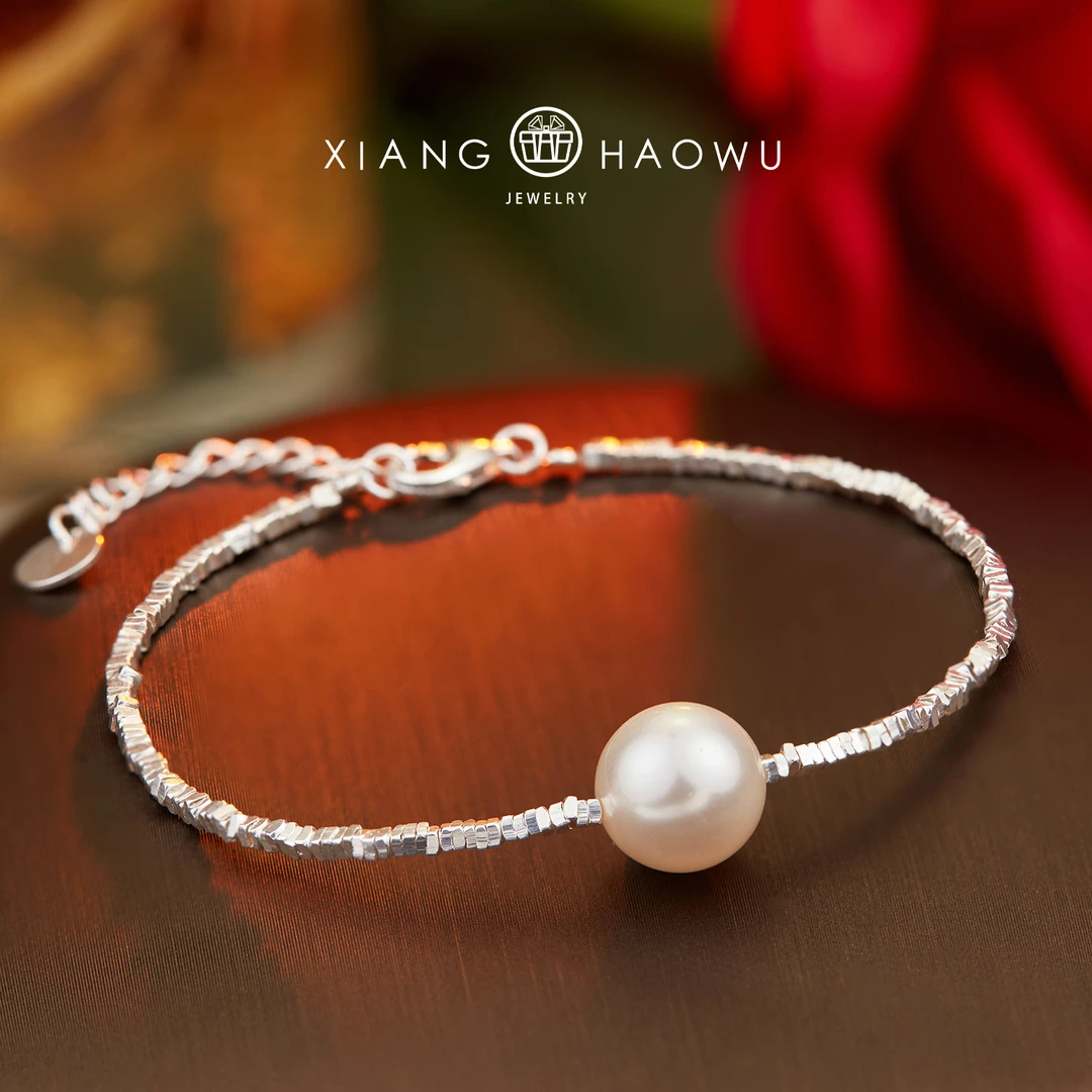 925银仿珍珠手链 轻奢百搭时尚小众简约法式气质潮搭手链FDL034 Y