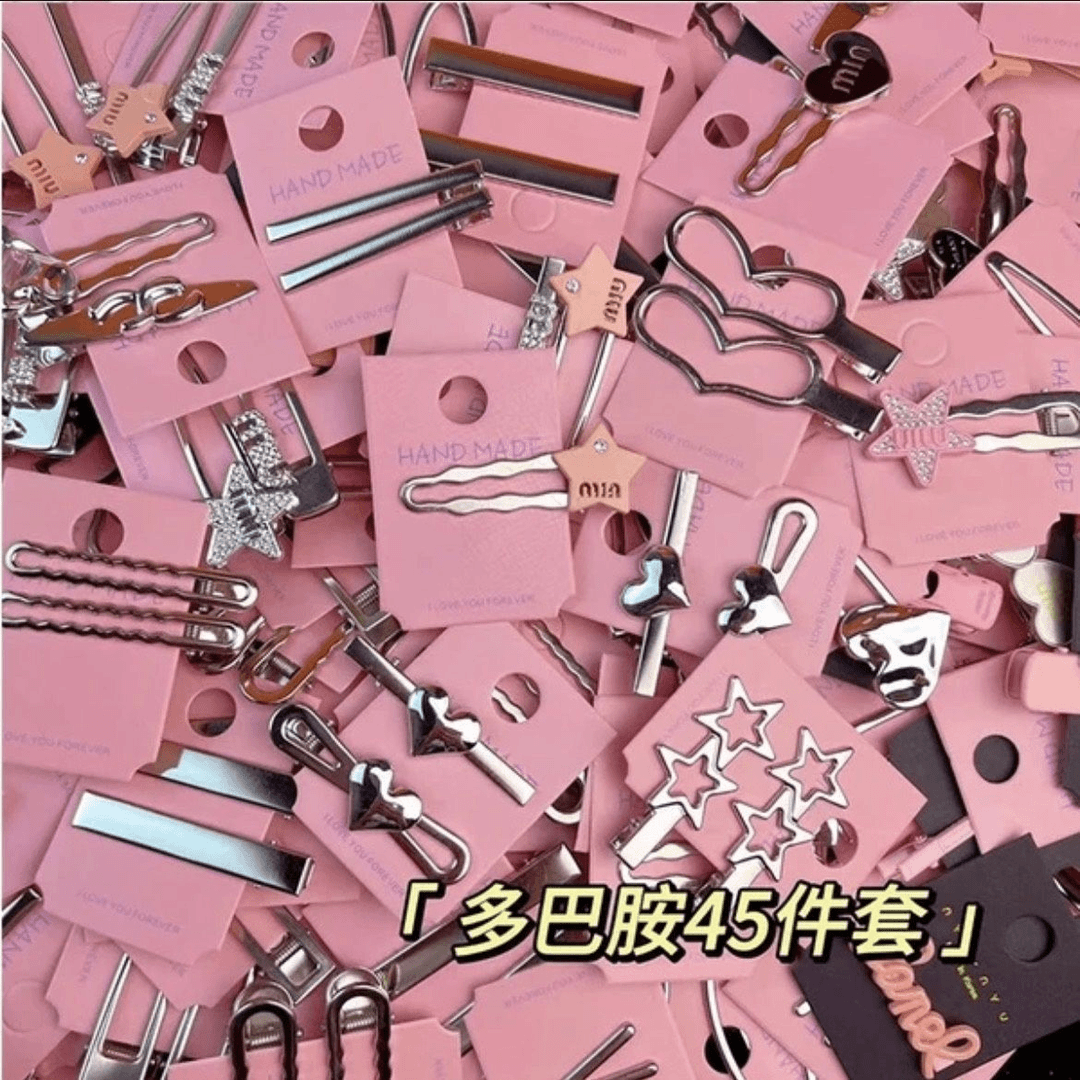 简约百搭随机甜酷辣妹刘海发夹网红Y2K多巴胺发夹甜酷侧边刘海发