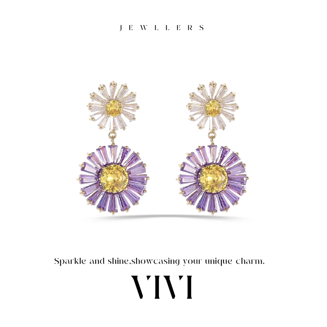 铜合金合成锆石耳饰 外贸高品耳饰时尚饰品E0118