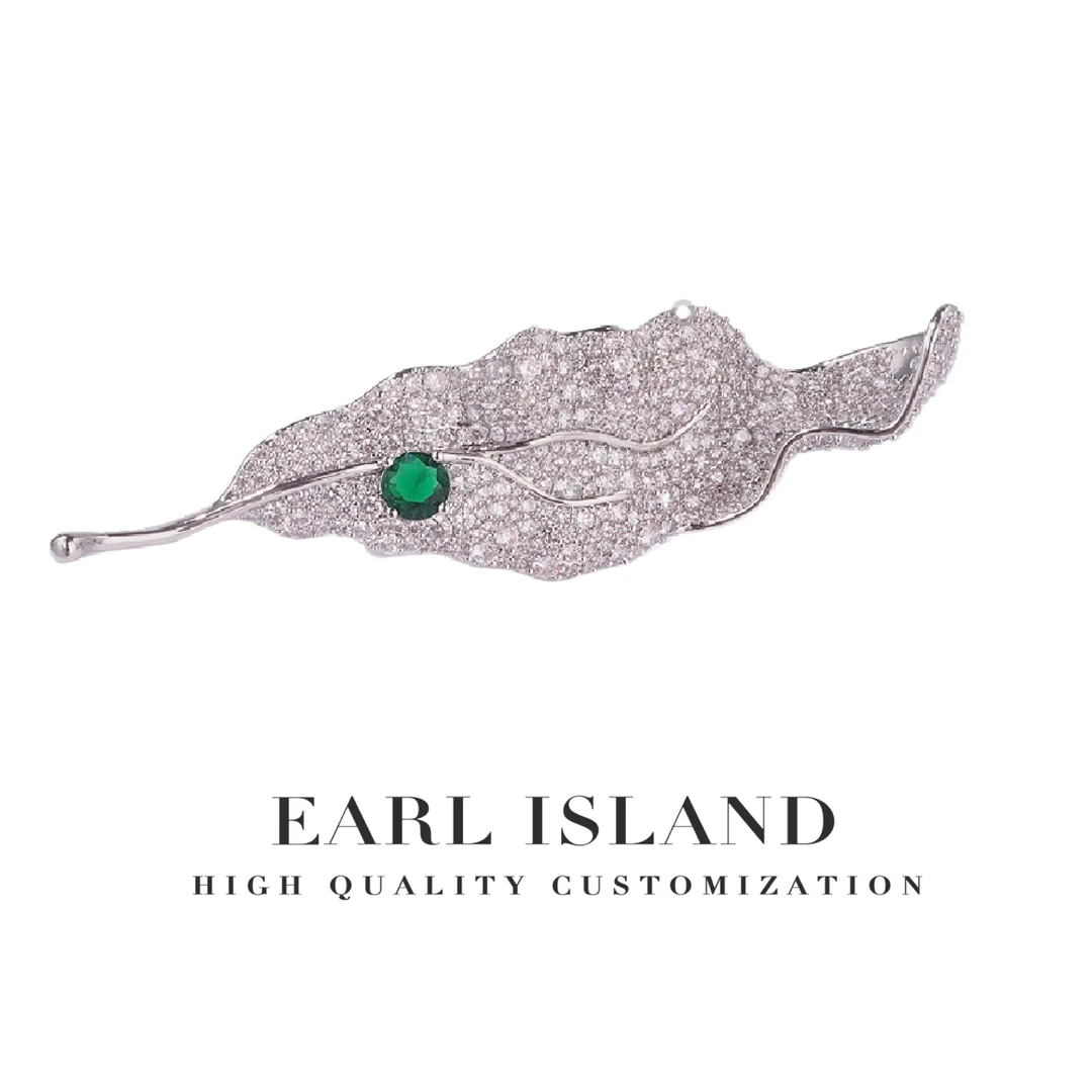 铜合金合成锆石胸针 外贸高品定制时尚胸针X0169