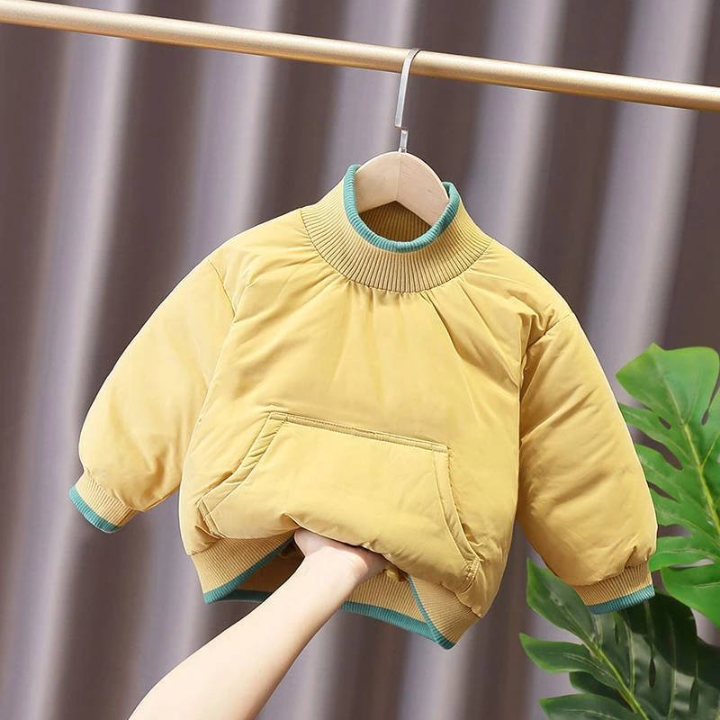 尚品男女童秋冬新款加厚卫衣小童夹棉保暖上衣儿童秋冬打底衫潮