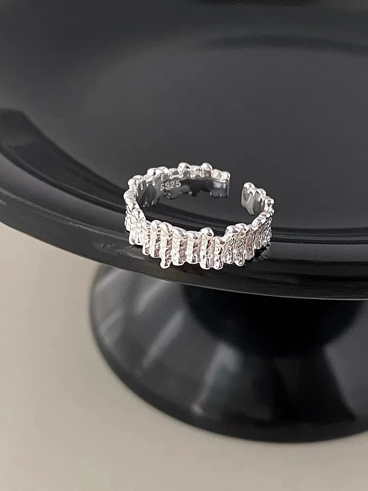 925银银制品 《光的礼物》开口戒指925