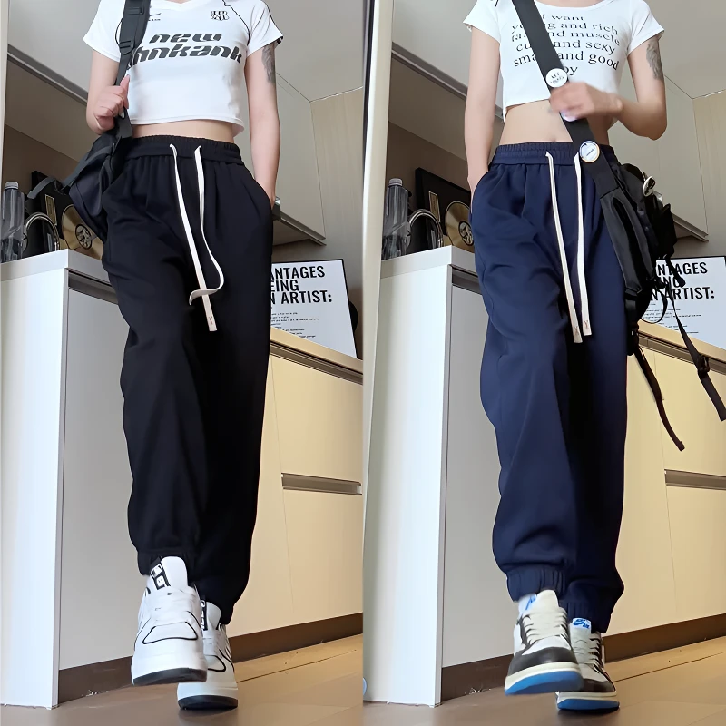 秋冬季休闲运动裤男宽松阔腿束脚卫裤潮牌ins韩版潮流休闲长裤子