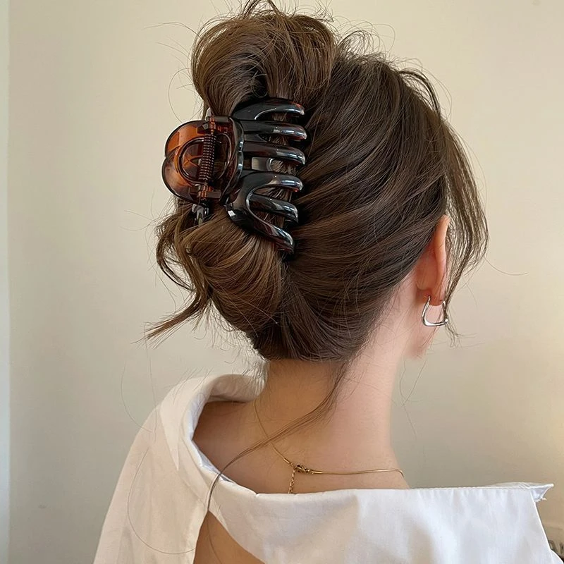 发量多闭眼入简约发夹女后脑勺盘发抓夹大号高级感鲨鱼夹子头饰
