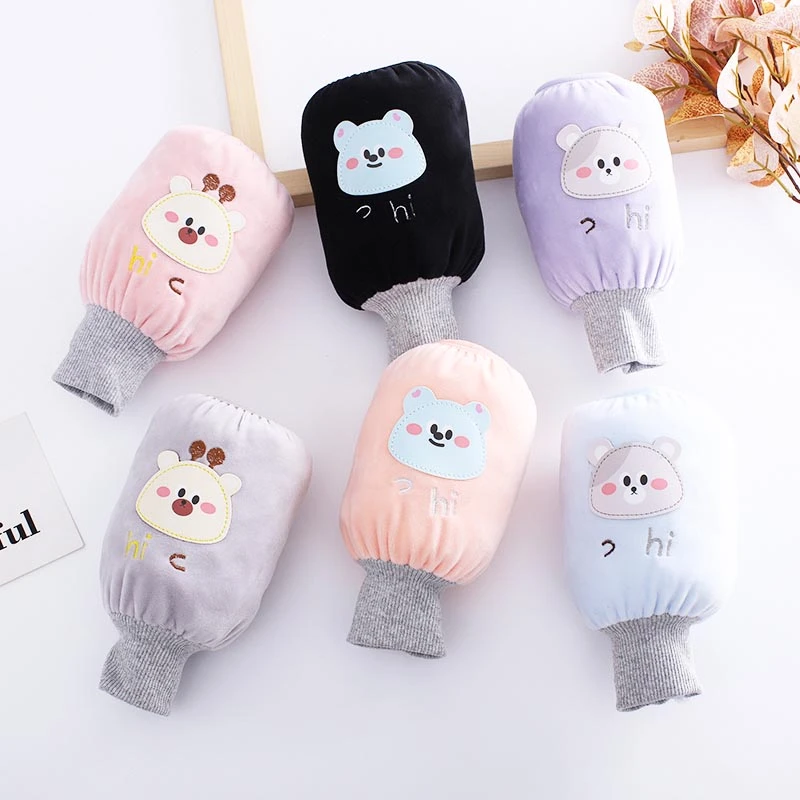 宝宝袖套秋冬季防脏卡通婴幼儿可爱套袖中长款防污男女童小孩袖头